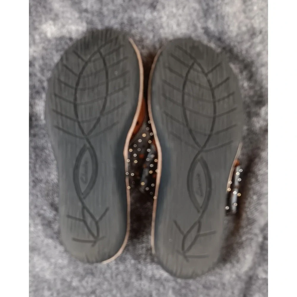 Clarks black studded